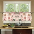 thumbnail image 4 of Yayeee Kitchen Curtains Set of 2 Light Filtering 57"x24" Over Sink Window Panels, Hand Drawn Cups, 4 of 7