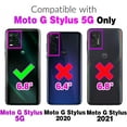 thumbnail image 2 of REQO Phone Case for Moto G Stylus 5G 2021 with Tempered Glass Screen Protector Cover and Slim Thin Soft TPU Film Cell Accessories Protective Motorola GStylus G5 XT2131DL Women Men Carbon Fiber Red, 2 of 8