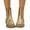Gold, variant on LSLJS Western Cowboy Boots Gold Print Silk Short Boots