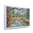 thumbnail image 3 of Designart 'Trees With River In Autumn Forest' Lake House Framed Canvas Wall Art Print, 3 of 5