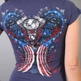 thumbnail image 5 of Hot Leathers GLD1297 'Live,Love, Ride' Ladies Angel Wings Navy Blue  T-Shirt Small, 5 of 6