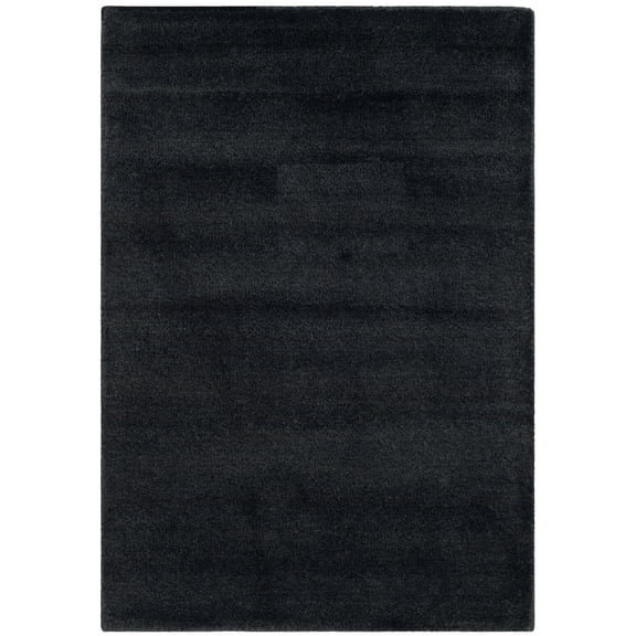 SAFAVIEH Himalaya Rachelle Solid Wool Area Rug, Black, 2'3" x 4'