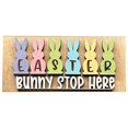 thumbnail image 6 of Easter Saving Clearance 2025! PRETXORVE 2025 Easter Layered Wooden Ornament Tray Decorative Easter Bunny 5-Piece Set, 6 of 9