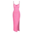 thumbnail image 3 of ZAFUL for Women Prom Dress or Cocktail Dress Evening Part Dress High Slit Draped Slip Dress Light Pink L, 3 of 6