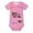 Pink, variant on Customizable Photo & Text Baby Short Sleeve Romper Black Bodysuit Size:9-12 Months