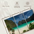 thumbnail image 6 of Elephant Stock Phi Phi Island Beach Wall Art - Horizontal Multi Panel Canvas - Living Room Wall Decor - Beach Multi Panel - Beige And Turquoise Decor - 65" x 42", 6 of 8