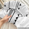 thumbnail image 4 of Twin Sze Fitted Sheet Set - Boho Black White Modern Stripes 2 Piece Bedding Sets 16" Deep Pocket Fitted Sheet with 1 Pillowcase, Farmhouse Abstract Art Brushed Microfiber Hotel Luxury Bed Sheets, 4 of 9