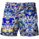 thumbnail image 3 of Pantalones de playa Sonic The Hedgehog para niñas y niños, estilo Harajuku, ropa para parejas, pantalones cortos con estampado de dibujos animados en 3D, 3 of 5