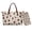 Brown-Dachshund Paw Print, variant on 2 Pcs Jamaican Flag Handbag and Wallet Set for Women Zippered Palm Tree Printed Top Handle Handbags Shoulder Bag Tote Purse with Wristlet for Party, Black and Yellow
