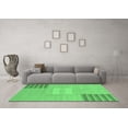 thumbnail image 3 of Ahgly Company Indoor Rectangle Abstract Emerald Green Modern Area Rugs, 7' x 10', 3 of 4