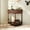 BROWN, variant on Artisan-Crafted Half-Moon Side Console End Table Artisan-Crafted Half-Moon with 2 Storage Drawers Bottom Shelf Solid Wood & MDF Construction 100LBS Load Capacity for Living Room Entryway Bedroom