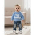 thumbnail image 4 of BemeyourBBs Boy Fall Sweater Letter Embroidered Crewneck Long Sleeve Pullover, 4 of 9