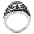 thumbnail image 5 of Eternal Sparkles Men's Stainless Steel Montana Blue United States Coast Guard Military Ring, 5 of 8