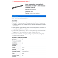 thumbnail image 2 of Lower Intermediate Steering Shaft - Compatible with 2007 - 2010 Chevy Silverado 3500 HD 2008 2009, 2 of 2