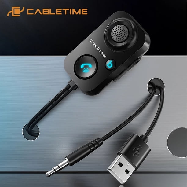 Receptor de Audio Auxiliar para coche, Bluetooth de Cabletime 5.1 Cabletime Bluetooth