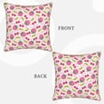 thumbnail image 3 of Xecao Strawberry And Cheery Print Soft Velvet Decorative Throw Pillow Covers, Square Cushion Cases for Bed, Sofa, Living Room, Car, and Indoor Outdoor Use-16"x16", 3 of 8