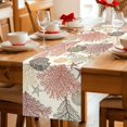thumbnail image 5 of Red Coral Coastal Table Runner 70 Inches, Conch Starfish Nautical Ocean Bed Runner Dresser Scarves Tabletop for Indoor Outdoor Parties/Ceremony/Banquet, 13" x 70", 5 of 9