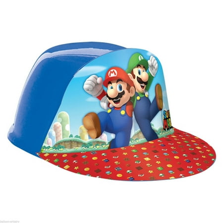 Super Mario Bros. Vac Form Party Hats, 6 Piece