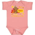 thumbnail image 3 of Inktastic My First Thanksgiving with Turkey and Leaves Boys or Girls Baby Bodysuit, 3 of 5