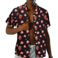 thumbnail image 4 of Yuyamidu Couples Matching Outfits Strawberry Dress Woman Summer Dresses Men's Casual Shirts Asymmetrical Dress Matching Cruise Outfits for Couples Trendy Fruit Shirt, Size XS, 4 of 5