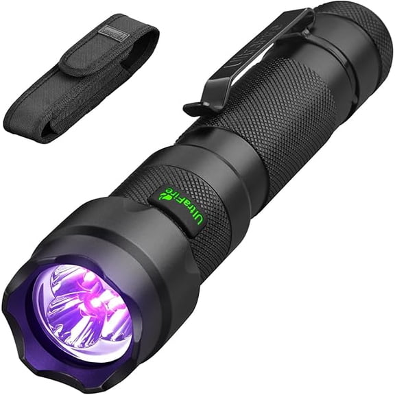 395nm UV Flashlight,Blood Tracking Light Flashlight, Rechargeable 15W High Power Ultraviolet Blacklight for Pet Urine Detection,Resin Curing,Minerals,Blood Trail Tracking 502UVN PRO