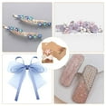 thumbnail image 6 of 120Pcs Paper Hair Clip Display Cards 2.6x4.5inch Burlywood Hair Bow Display Holder Cards Fireplace Christmas Tree Pattern Rectangle Brooches Hair Accessories Display and Organize, 6 of 9