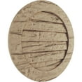 thumbnail image 2 of Ekena Millwork 21"W x 21"H Timberthane Riverwood Round Faux Wood Non-Functional Gable Vent, Primed Tan, 2 of 5