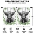 thumbnail image 2 of Blackout Kids Curtains,Highland Cow with Green Wreath Childrens Insulated Curtains Set Of 2,Bedroom Essentials,Toddler Room Decor 42x54in(106x137cm), 2 of 4