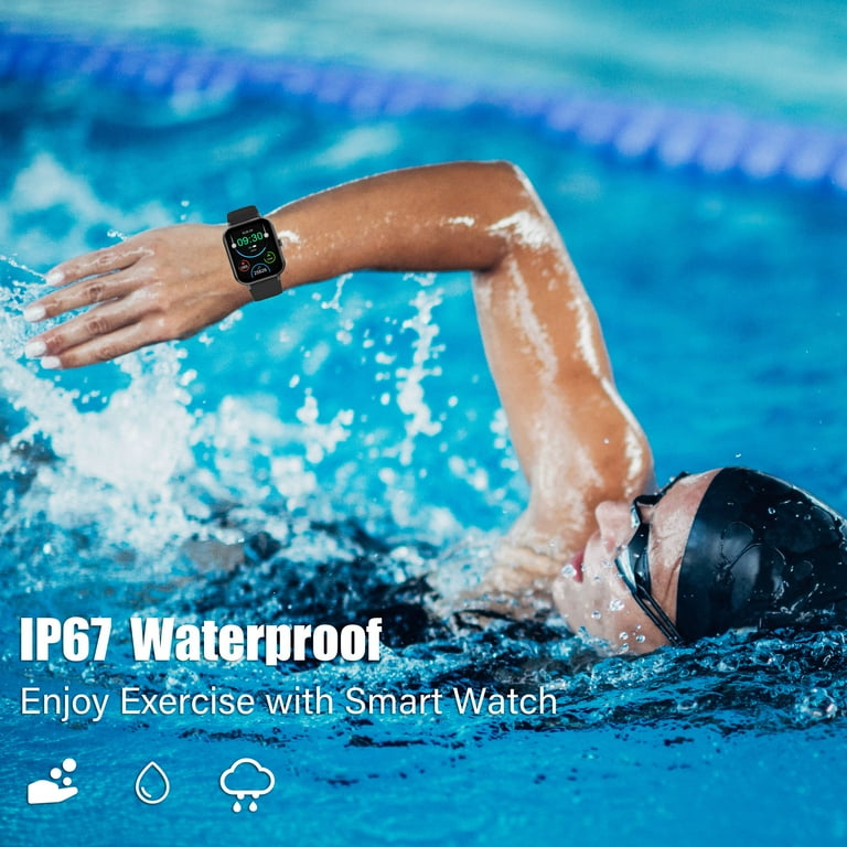 OWNTECH Smart Watch 1.83 IP67 Waterproof 100 Sports Modes Fitness Tracker Black Walmart