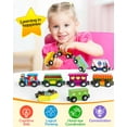 thumbnail image 6 of Vanmor Wooden Magnetic Train Set for Kids, 10-Piece Educational Toy Cars with Magnets, Includes Storage Bag, Skill-Building Wooden Trains for Boys & Girls, for Kids 3-5 and 4-8 Years, 6 of 8