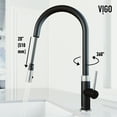 thumbnail image 2 of VIGO Bristol Single Handle Pull-Down Sprayer Kitchen Faucet in Stainless Steel and Matte Black, 2 of 14