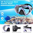 thumbnail image 2 of Mask Fin Snorkel Set, Snorkeling Gear for Adults with Panoramic View Mask, Dry Top Snorkel, Adjustable Swim Fins and Travel Bag, Man Woman Snorkel Gear for Swimming Snorkeling Diving, 2 of 12