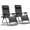 Black, variant on HaiCube Zero Gravity Chair Set of 2, Adjustable Reclining Outdoor Lounge Chairs with Cup Holder Tray & Headrest, Portable Folding Patio Chairs for Camping, Pool, Backyard, Gray