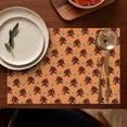 thumbnail image 5 of Orange Bigfoot and Grass Pattern Summer Placemats Table Placemats Set Of 4-Linen Kitchen Washable Placemats Table Mats 11.8"x17.7" Non-Slip Heat Resistant, 5 of 6