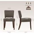 thumbnail image 2 of Mid Century Modern Dining Chairs Set of 4, Upholstered Kitchen Chairs with Back, Farmhouse Fabric Side Dining Room Chairs with Wood Legs for Dining Room Kitchen Restaurant, Brown, 2 of 7