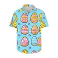 thumbnail image 4 of GERsome Men's Short Sleeve Shirts Summer Button Down Graphic Shirts Easter Vacation Tops S-5XL, 4 of 5
