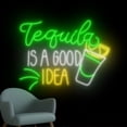 thumbnail image 3 of Handmadetneonsign Tequila Is A Good Idea Neon Sign, Tequila Bar Wall Art Decor, Cocktail Bar Pub Beer Wall Decor, 3 of 5
