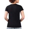 thumbnail image 2 of Women's G-III 4Her by Carl Banks Black San Francisco Giants Super-Slim Fit Lightweight Flowers Graphic V-Neck T-Shirt, 2 of 2