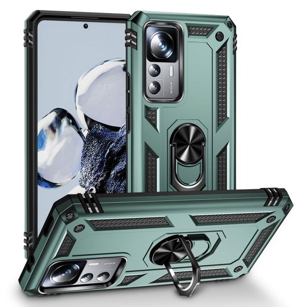 Funda de teléfono para Xiaomi 12T de Uso Rudo Shockproof + Cristal 9D