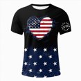 thumbnail image 4 of UAYOTSE Men's American Flag Print Short Sleeve T-Shirt Independence Day July 4th Patriotic Top,Sizes M, 4 of 5