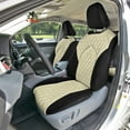 thumbnail image 4 of For Toyota Highlander LE 2020-2024 FH Group Neoprene Custom Fit Waterproof Car Seat Covers  Beige - Full Set, 4 of 7