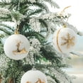 thumbnail image 4 of Zmeidao Velvet Christmas Balls Christmas Tree Decorations, White Flocked Christmas Tree Ball Ornaments, Foam Decorative Hanging Balls for Holiday Wedding Party Home Decor, 4 of 5