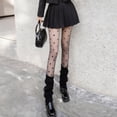 thumbnail image 5 of Sakmal Fleece Lined Black Tights Patterned Warm Pantyhose Winter Ladies Tight, 5 of 5