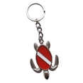 thumbnail image 1 of Llavero Con Forma De Tema Del - Tortuga Con Bandera De Buceo Con - ,Soporte Para Llaves, 1 of 9