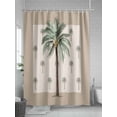 thumbnail image 5 of Fsddascl Palm Trees Shower Curtain Set - 72" x 78" Washable Bathtub Curtain with 12 Hooks, Brown Tropical Plants Summer Green Waterproof Fabric Stall Shower Curtains for Bathroom/Bathtub Décor, 5 of 6