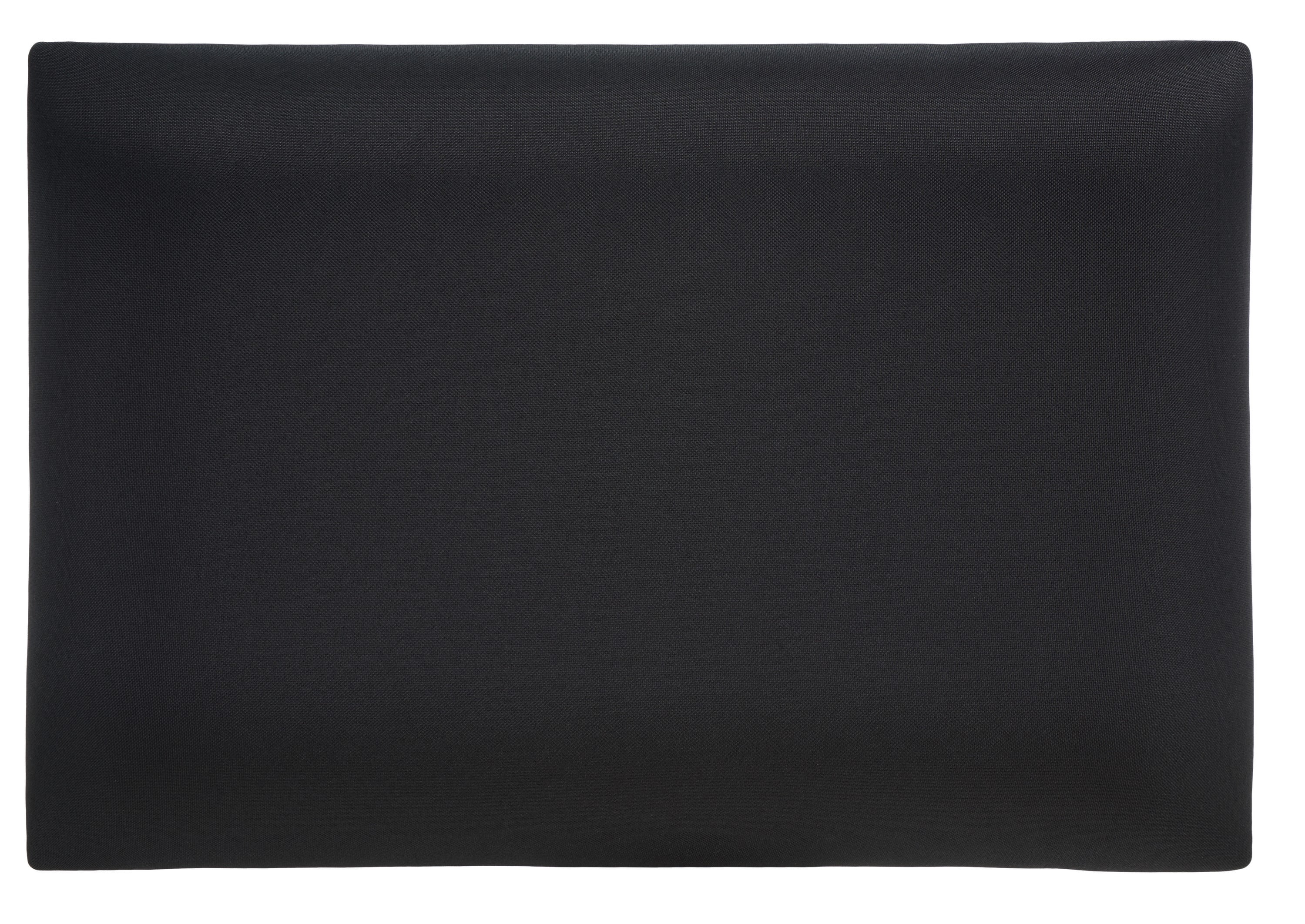 SAFAVIEH Couture Carmelo Classic Linen Ottoman, Black/Black