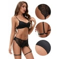 thumbnail image 3 of DARING DIVA Women's Adjustable Straps Lace Garter Belt 3XL Black, 3 of 6