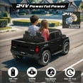 thumbnail image 4 of RAM 24V Ride on Cars for Tow Kids, RAM 1500 RHO 2 Seat Battery Powered Ride on Toys with Remote Control, 4 Wheels Suspension Trunk, LED Light, MP3 Player, Electric Car for Kids Boy Girl Gift, Black, 4 of 10