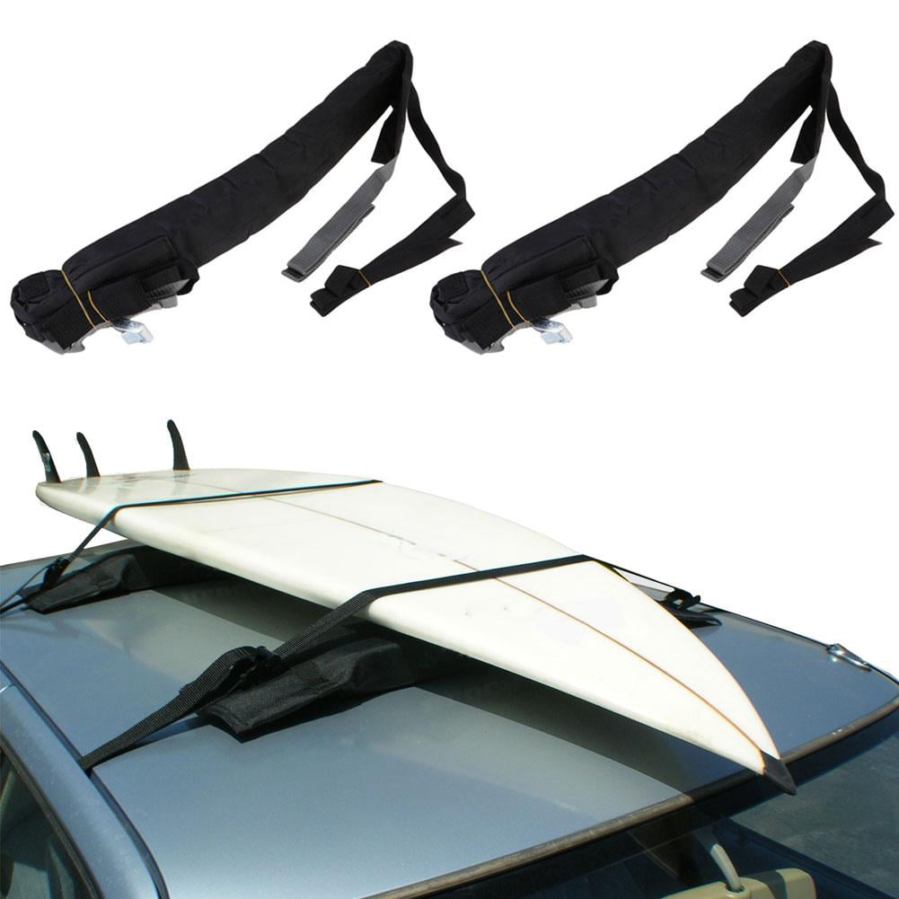 2Pcs Heavy Duty Soft Padded Roof Rack Pads Canoe Car Carrier with Straps 