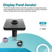 Scott Aerator DA-20 Display Pond Aerator - 3 Horse Power 230V 150ft Cord | Aerating Pond Fountain | Pond Aerator Pump for Small Ponds | Pond Aeration Systems